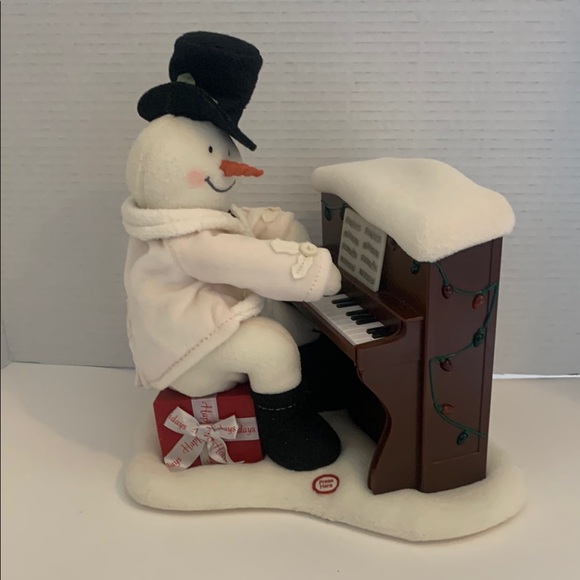 Musical Snowman with Piano Holiday Decoration
